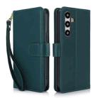 For Samsung Galaxy S24+ 5G Multi-Card Wallet RFID Leather Phone Case(Green) - 1