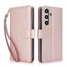 For Samsung Galaxy S24+ 5G Multi-Card Wallet RFID Leather Phone Case(Rose Gold) - 1