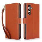 For Samsung Galaxy S24+ 5G Multi-Card Wallet RFID Leather Phone Case(Brown) - 1