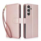 For Samsung Galaxy A54 5G Multi-Card Wallet RFID Leather Phone Case(Rose Gold) - 1