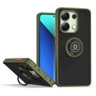 For Xiaomi Redmi Note 13 4G Q Shadow 1 Series TPU + PC Phone Case with Ring(Army Green) - 1