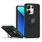 For Xiaomi Redmi Note 13 4G Q Shadow 1 Series TPU + PC Phone Case with Ring(Dark Green) - 1