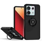 For Xiaomi Redmi Note 13 Pro 5G Q Shadow 1 Series TPU + PC Phone Case with Ring(Black+Black) - 1