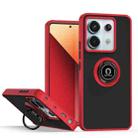 For Xiaomi Redmi Note 13 Pro 5G Q Shadow 1 Series TPU + PC Phone Case with Ring(Red) - 1