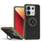 For Xiaomi Redmi Note 13 Pro 5G Q Shadow 1 Series TPU + PC Phone Case with Ring(Army Green) - 1
