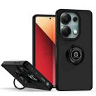 For Xiaomi Redmi Note 13 Pro 4G Q Shadow 1 Series TPU + PC Phone Case with Ring(Black+Black) - 1