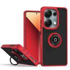 For Xiaomi Redmi Note 13 Pro 4G Q Shadow 1 Series TPU + PC Phone Case with Ring(Red) - 1