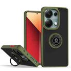 For Xiaomi Redmi Note 13 Pro 4G Q Shadow 1 Series TPU + PC Phone Case with Ring(Army Green) - 1