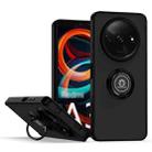 For Xiaomi Redmi A3 Q Shadow 1 Series TPU + PC Phone Case with Ring(Black+Black) - 1