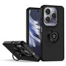 For Infinix Hot 40 / Hot 40 Pro Q Shadow 1 Series TPU + PC Phone Case with Ring(Black+Black) - 1
