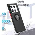 For Infinix Note 40 Pro 4G / 5G Q Shadow 1 Series TPU + PC Phone Case with Ring(Black+Red) - 2