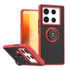 For Infinix Note 40 Pro 4G / 5G Q Shadow 1 Series TPU + PC Phone Case with Ring(Red) - 1