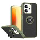 For Infinix Smart 9 / Hot 50i Q Shadow 1 Series TPU + PC Phone Case with Ring(Army Green) - 1