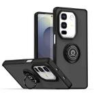 For Infinix Note 50 Pro+ Q Shadow 1 Series TPU + PC Phone Case with Ring(Black+Black) - 1