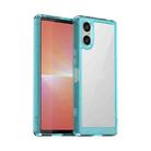 For Sony Xperia 5 V Colorful Series Acrylic Hybrid TPU Phone Case(Transparent Blue) - 1