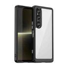 For Sony Xperia 1 VI Colorful Series Acrylic Hybrid TPU Phone Case(Black) - 1