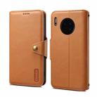 For Huawei Mate 30 Denior Cowhide Texture Wallet Style Leather Phone Case(Khaki) - 1