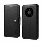 For Huawei Mate 40 Denior Cowhide Texture Wallet Style Leather Phone Case(Black) - 1