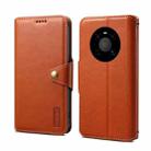 For Huawei Mate 40 Denior Cowhide Texture Wallet Style Leather Phone Case(Brown) - 1