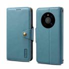 For Huawei Mate 40 Denior Cowhide Texture Wallet Style Leather Phone Case(Blue) - 1