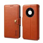 For Huawei Mate 40 Pro Denior Cowhide Texture Wallet Style Leather Phone Case(Brown) - 1