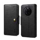 For Huawei Mate 50 Denior Cowhide Texture Wallet Style Leather Phone Case(Black) - 1