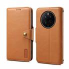 For Huawei Mate 50 Denior Cowhide Texture Wallet Style Leather Phone Case(Khaki) - 1