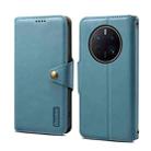 For Huawei Mate 50 Pro Denior Cowhide Texture Wallet Style Leather Phone Case(Blue) - 1