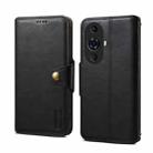 For Huawei nova 11 Pro Denior Cowhide Texture Wallet Style Leather Phone Case(Black) - 1