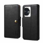 For Honor 100 Denior Cowhide Texture Wallet Style Leather Phone Case(Black) - 1