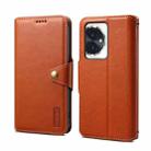 For Honor 100 Denior Cowhide Texture Wallet Style Leather Phone Case(Brown) - 1