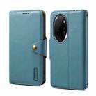 For Honor 100 Pro Denior Cowhide Texture Wallet Style Leather Phone Case(Blue) - 1