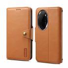 For Honor 100 Pro Denior Cowhide Texture Wallet Style Leather Phone Case(Khaki) - 1