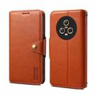 For Honor Magic5 Denior Cowhide Texture Wallet Style Leather Phone Case(Brown) - 1