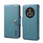 For Honor Magic5 Denior Cowhide Texture Wallet Style Leather Phone Case(Blue) - 1