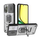 For Realme C67 4G Sliding Camshield TPU + PC Shockproof Phone Case with Holder(Grey) - 1