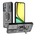 For Realme C65 4G Global Sliding Camshield TPU + PC Shockproof Phone Case with Holder(Black) - 1