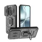 For Realme 14 Pro+ 5G Sliding Camshield TPU + PC Shockproof Phone Case with Holder(Black) - 1