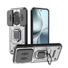 For Realme 14 Pro+ 5G Sliding Camshield TPU + PC Shockproof Phone Case with Holder(Grey) - 1