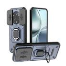 For Realme 14 Pro+ 5G Sliding Camshield TPU + PC Shockproof Phone Case with Holder(Blue) - 1