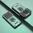 For Realme 14 Pro+ 5G Sliding Camshield TPU + PC Shockproof Phone Case with Holder(Green) - 2