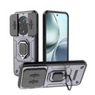 For Realme 14 Pro+ 5G Sliding Camshield TPU + PC Shockproof Phone Case with Holder(Purple) - 1