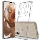 For Motorola Edge 50 Ultra Scratchproof Acrylic TPU Phone Case(Transparent) - 1