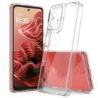 For Motorola Moto G35 Scratchproof Acrylic TPU Phone Case(Transparent) - 1