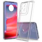 For Motorola Moto G75 Scratchproof Acrylic TPU Phone Case(Transparent) - 1