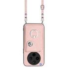 For OPPO Find X8s+ Organ Card Bag Ring Holder Phone Case with Long Lanyard(Pink) - 2