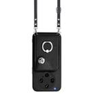 For OPPO Find X8 Ultra Organ Card Bag Ring Holder Phone Case with Long Lanyard(Black) - 2