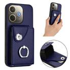 For OPPO A5 Energy / A5 Pro Global Organ Card Bag Ring Holder Phone Case with Long Lanyard(Blue) - 3