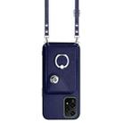 For Honor 200 Lite 5G Global Organ Card Bag Ring Holder Phone Case with Long Lanyard(Blue) - 2