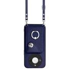 For Honor X60 / X9c Smart Organ Card Bag Ring Holder Phone Case with Long Lanyard(Blue) - 2